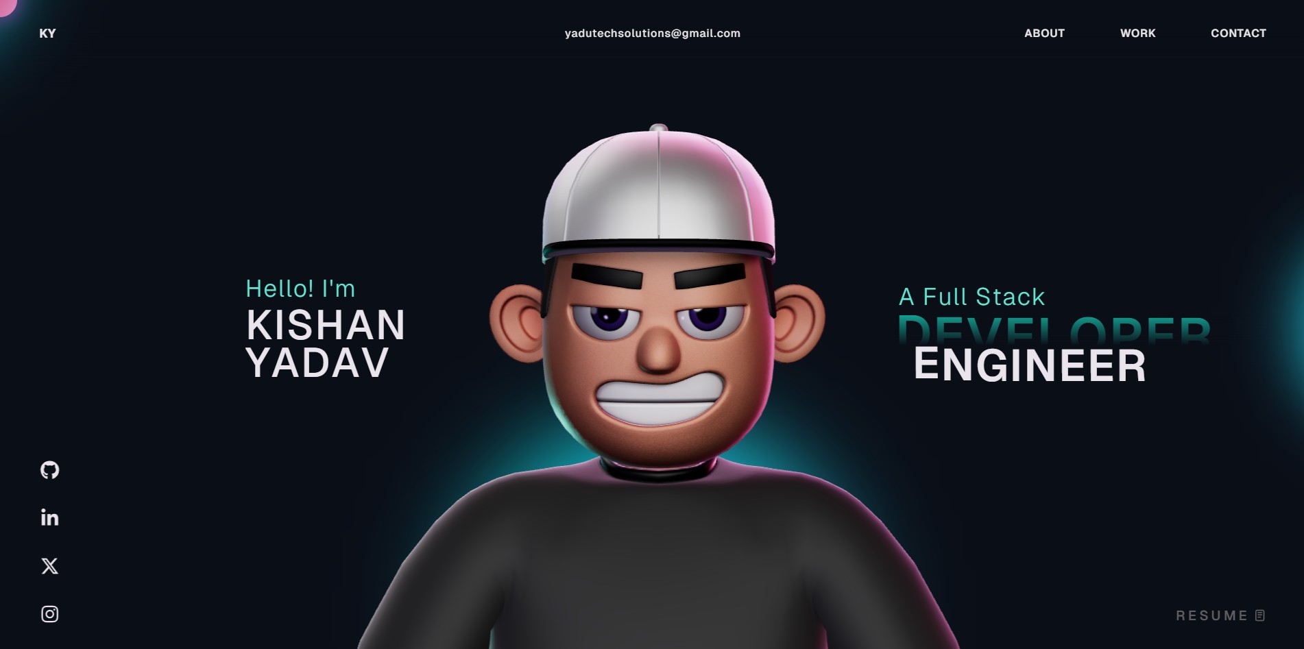 3D Portfolio Website Full Code