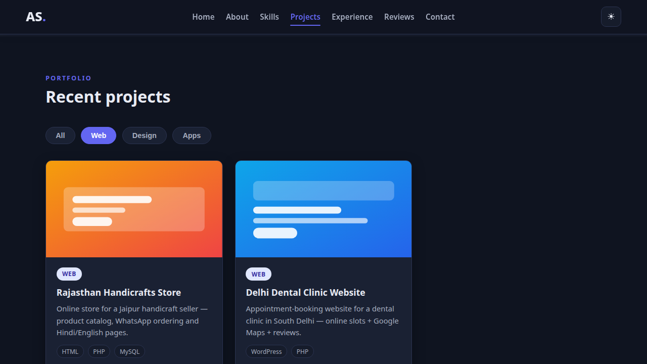 Portfolio Template — Personal Portfolio Website (HTML/CSS/JS)